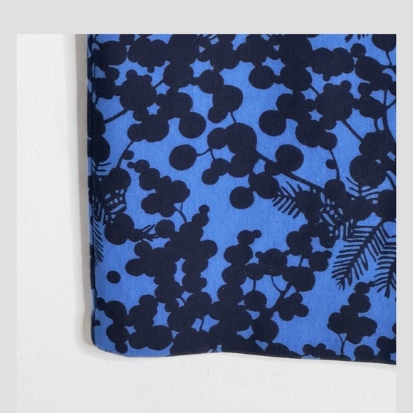 Boden Sheath Dress Stretch Ponte Fabric Blue Black Print 3/4 Sleeve Zip Back - Picture 9 of 16